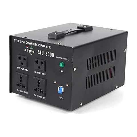 Goudergo 3000W Voltage Converter with USB,110 to 220V Step Up Transformer,Voltage Regulator for Electrical Conversion with Power Lower Than 3000W at Home & Commercial(CE Certified),Etc Cover