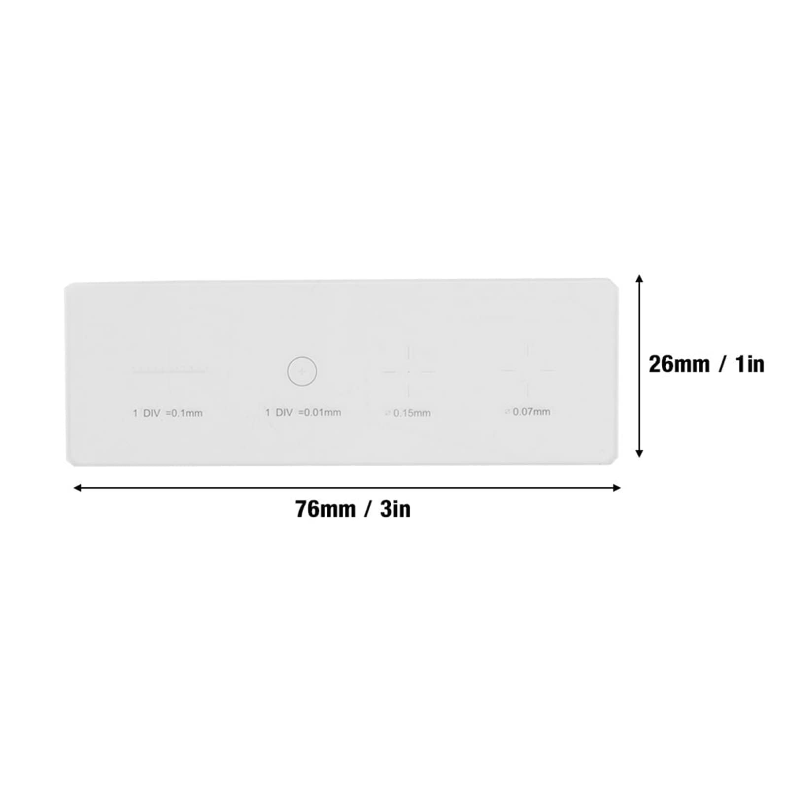 DIV 0.01mm K9 Regla de Calibración de Objetivo de Microscopio de Diapositiva de Calibración de Diapositiva de Calibración de Micrómetro de Vidrio óptico