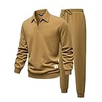JMIERR Men's Track Suits 2 Piece Outfits Quarter Zipper Polo Shirt Tracksuit & Joggers Sweatpants Sweatsuit Sets