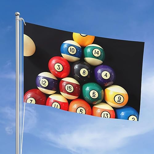 Drapeau de billard 1,2x1,8m en polyester premium résistant aux UV