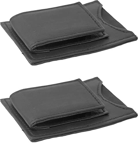 Set of 2 - Made in India Genuine Cowhide Slim Leather Front Pocket Wallet and Magnetic Money Clip3