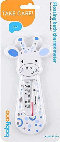 Baby Safe Floating Bath Thermometer Giraffe - White/Blue