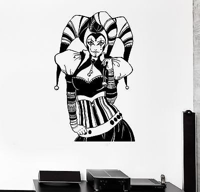 Wall Stickers Gothic Sexy Girl Joker Cards Gambling Mural Vinyl Decal (Ig1926) #TOP14
