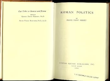 Hardcover Roman Politics. Book
