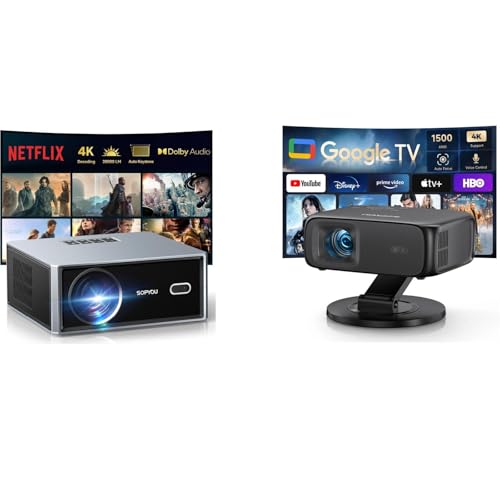 Image of SOPYOU Smart Projector with wifi and Bluetooth, Built-in Apps