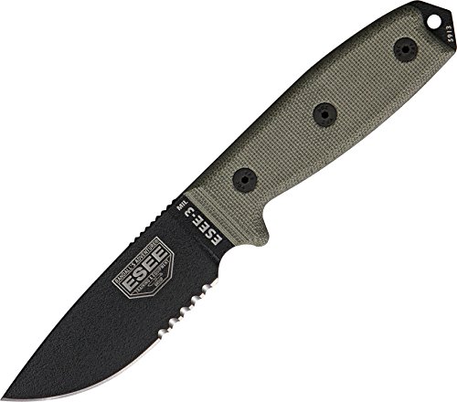 ESEE RC3MILS Cuchillo a Lama fissa,Unisex - Adultos, Verde, un tamaño
