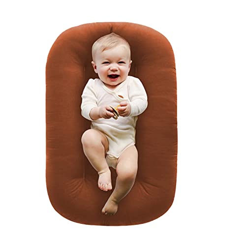 Image of oliwex Baby Lounger,Baby Lounger Pillow,Newborn Lounger,Lounger for Baby,Baby Lounger Newborn Lounger - Newborn Lounger for 0-12 Months (Coffee)