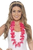 Lieferumfang: 1 Smiffys Damen Hawaii Blumenkette, Beinhaltet nicht: Top, Farbe: Neon Pink, Größe: One Size
