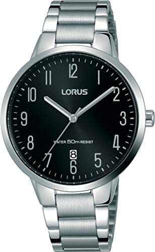 Lorus RH905KX9 montre quartz étanche et horloge homme en acier argenté