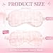 Honeydak 12 Pcs Silk Sleep Masks for Women Girls Pink Bow Party Favors Adjustable Eye Masks for Birthday Sleepover Spa Sweet 16 Party Gifts