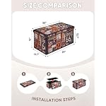 B FSOBEIIALEO Folding Storage Ottoman Bench, 30" Ottoman with Storage - Image 3
