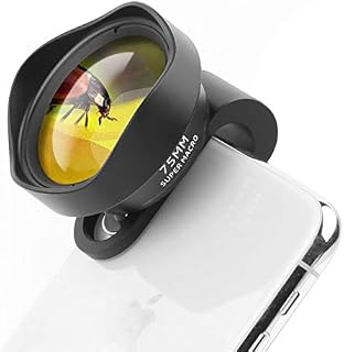 ULANZI 10X Macro Phone Camera Lens,75mm Super Macro Clip on Mobile Phone Lens