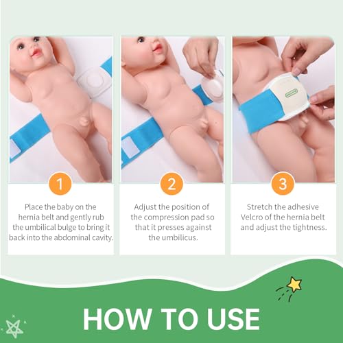 Faja para hernia umbilical para bebé ajustable y transpirable miniatura 7