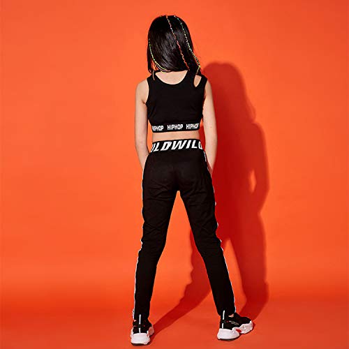LOLANTA Girl's 2-Piece Dance Outfits Athletic Cropped Tank Top and Legging Pants Tracksuits Set4