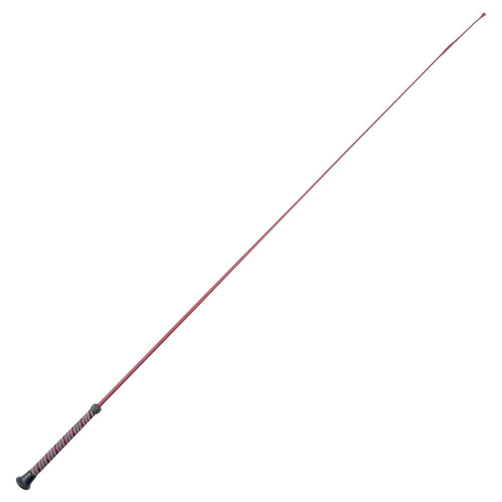 PFIFF Fusta de Doma 110 cm Núcleo de Fibra de Vidrio Mango de Goma Bicolor Burdeos