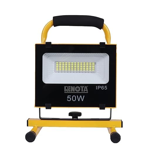 RENOTA LED Flood Light, Rechargeable Portable,IP65 Waterproof,8 Hours Working Time, White Light with Flash Mode Ideal for Railways,for Construction Sites Camping,AC&DC12V (50Watts) Advance Version.-picture-18