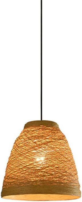 Lámpara colgante de ratán vintage tejida a mano, estilo clásico nórdico, accesorio de iluminación colgante para comedor, sala de estar, dormitorio,