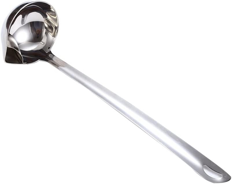 Long Handle Oil Soup Separate Spoon Home Strainer Cooking Colander Kitchen Scoop Stainless Steel Ladle Dinner Tableware