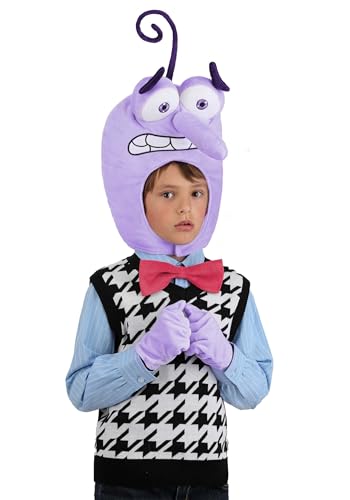 Disney & Pixar Inside Out Fear Costume for Kids - Includes Shirt Vest Bow Tie Headpiece & Gloves - Officially Licensed Large