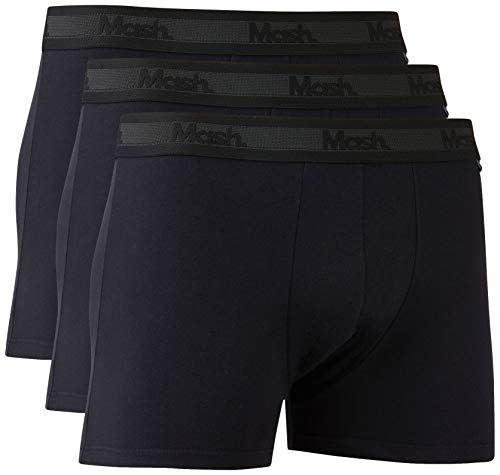 Kit 3 Cuecas Boxer, Mash, Masculino, Preto/Preto/Preto, G