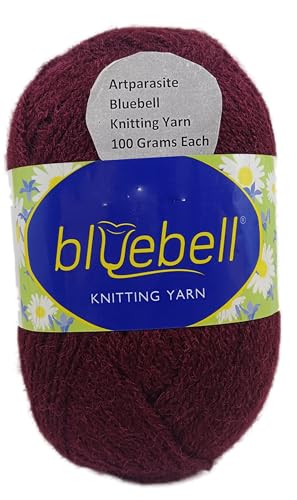 Image of 1 Pieces Blue Bell Wool, 100 gm Each Thick Yarn Best Used with Knitting Crochet Needles Wool Yarn for Knitting Needle Acrylic Thread Knitting Yarn (Maroon)