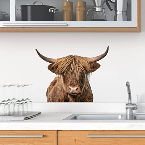 Autocollant mural vache des Highlands stickers rustiques