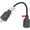 FC-615L615 Male NEMA 6-15P Generator or Household Plug to Female NEMA L6-15R 3 Prong Receptacle Adapter Output 15Amp 250Volt