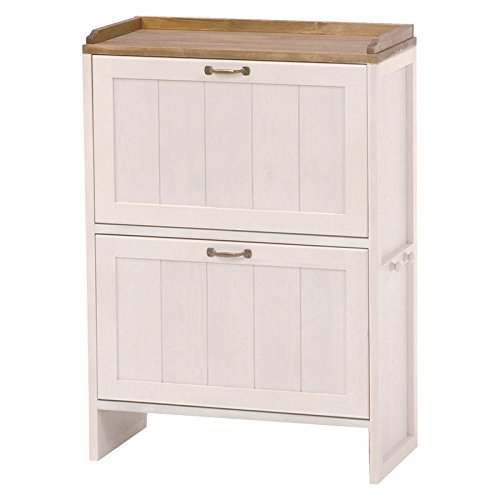 Amazon｜フラップ式カントリー調薄型シューズラック 2段｜下駄箱