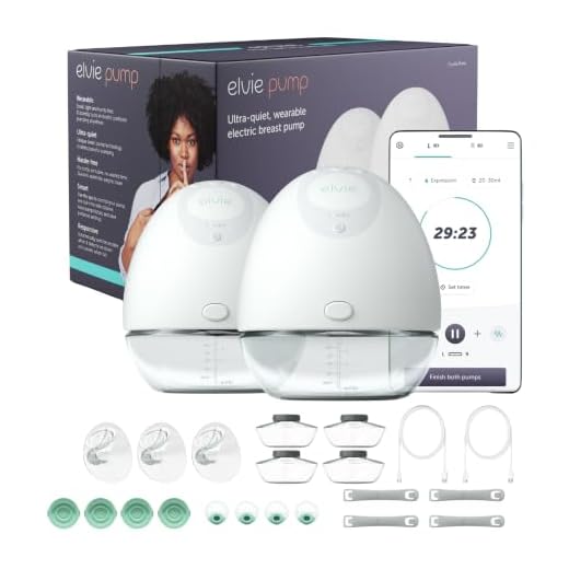 Elvie Breast Pump - Double, Wearable Breast Pump with App - The Smallest, Quietest Electric Breast Pump - Portable Breast Pumps Hands Free & Discreet - Automated with Four Personalized Settings