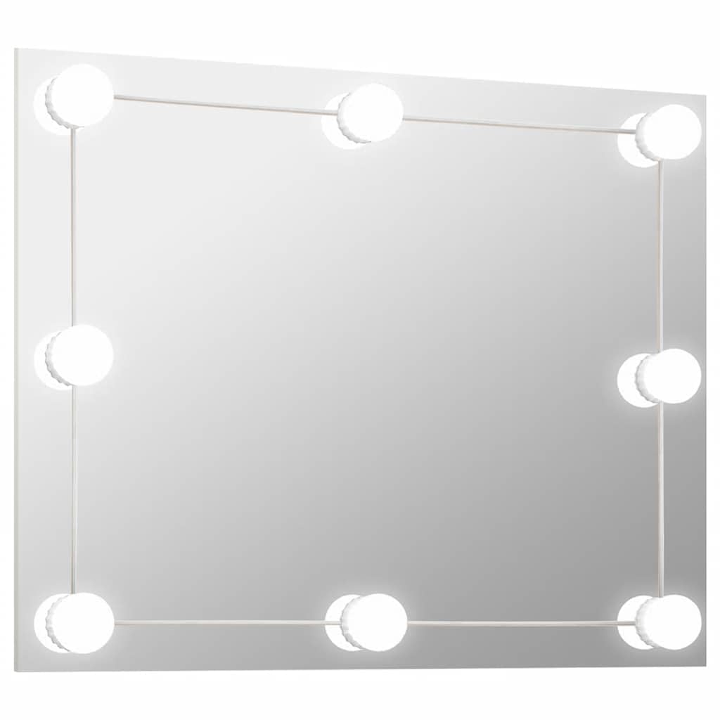 KGHFDVB Wall Frameless LED Mirror Rectangular Glass, Stick-On Makeup Mirror Light with Color Modes for Bedroom Dressing Room, DIY Decorative Wall with Clean Edges