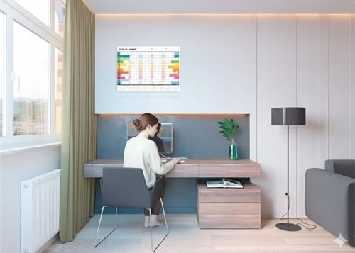 2026 Wall Planner A1 Large Year Planner UK Wall Calendar 2026 with Holidays Wall Chart for Office, Home, School & Business Landscape Year at a Glance White Multi 59.4 cm x 84.1 cm - Image 5