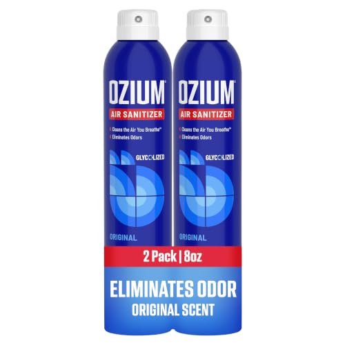 Ozium 8 Oz. Air Sanitizer & Odor Eliminator for Homes, Cars, Offices and More, Original Scent, Pack...