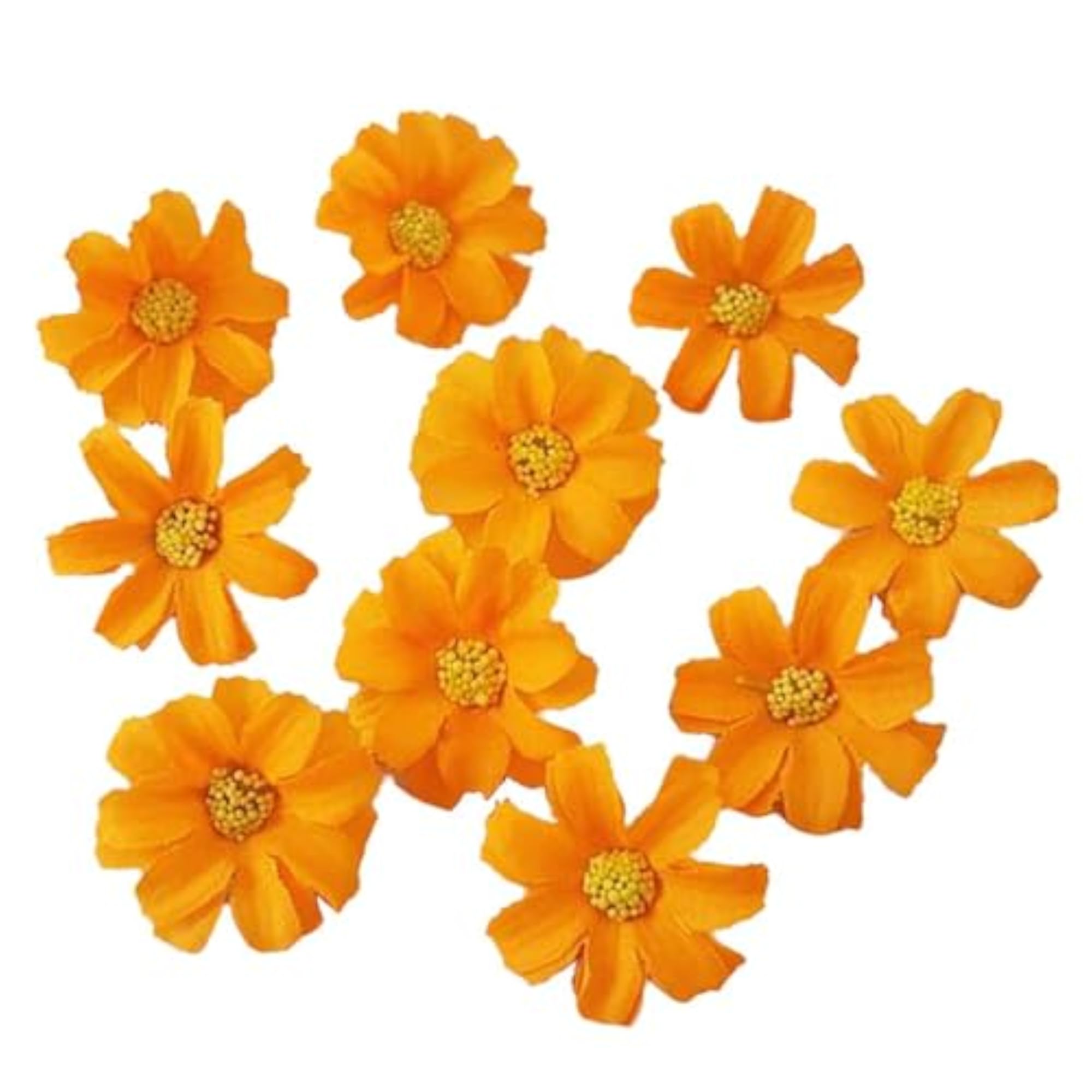 Artificial Flowers Orange Floral Wall Hanging Decoration