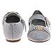 Josmo Girls Mary Jane Dress Shoes Fashion Classic Slip-On Formal Flats Sandals - Silver Size 13 Little Kid