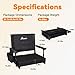 Romswi 2-Pack Stadium Seats with Back Support & Armrests, Lightweight Bleacher Chairs with 2 Cup Holders, Portable for Football Games & Events, Black