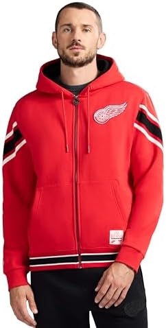 GAME 7 mens Game 7 X Nhl Men's Officially Licensed Long Sleeve Zip Up Hooded Fleece Sweatshirt Hooded Sweatshirt