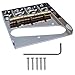Timiy Musical Instruments Telecaster Electric 3 Brass Saddle String Guitar Chrome Bridge Assembly