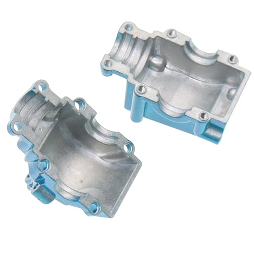 Image of 2PCS Metal Front and Rear Differential Gearboxes Housing Cover Compatible with WLtoys 1 /14 144010 144001 144002 1 /12 124016 124017 124018 124019 RC Car Upgrades Parts (Blue)