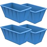 4Pack 48LB Extra Large Ice Cube Molds Silicone Large Ice Cube Molds for Cold Plunge Tub,Reusable Ice Cube Trays for Freezer,Ice Block Molds for Home Ice Baths,Cold Plunge Accessories (12LB-Blue-4Pack)