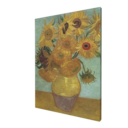 【ヴァン・ゴッホ】ひまわり (1889年) キャンバスプリント 複製画 30x40cm 木枠付きの完成品 [2]