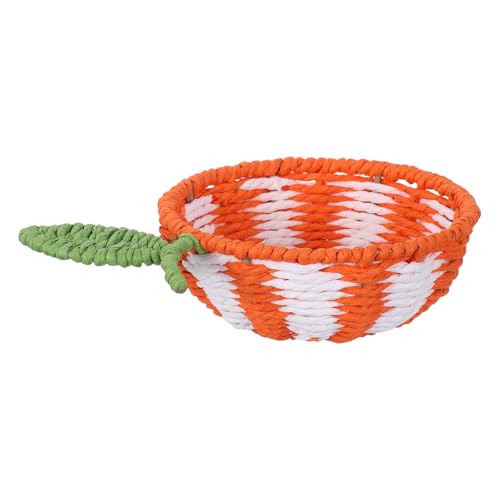 UTHCLO Cestino Intrecciato a Mano in Corda di Carta per Frutta e Verdura Portaoggetti Decorativo Traspirante Multiuso Cesto per Pane e Spuntini da Tavolo per Uso Domestico e Ristoranti