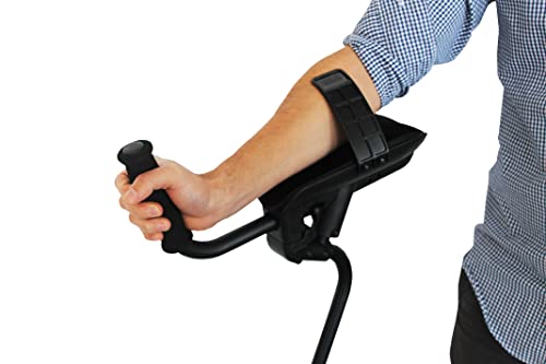 KMINA Adjustable Forearm Crutch for Adults (x1 Unit, Right Handed), Ergonomic Non-Slip Handles with Elbow Support, Patented, PRO Model, Made in Europe