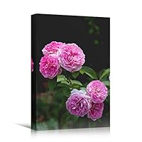 Canvas Wall Art Pink Fields Bohemian Colorful Floral Group Multicolor Photography - 12x18 inches