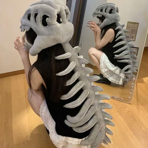 Coiffe squelette de dinosaure confortable pour masquer le visage - 5