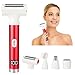 Beanify Electric Shaver for Women Men,Wet & Dry Cordless Electric Razor with 4 Accessories,Rechargeable Beauty Lady Led Display Facial Hair Remover,Smooth & Silky Bikini Trimmer for Body (Cyan)