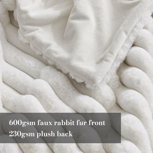 Ameliehomefauxfurthrowblanketforcouchrabbitfurwarmluxurioussoftstripedcozyfluffyplushgiftblanketsforfamilysofachairbedlivingroomivory55x70inch  Urban Country Home Decor Amelie home faux fur throw blanket for couch rabbit fur warm luxurious soft striped cozy fluffy plush gift blankets for family sofa chair bed living roomivory55 x 70 inch  urban country home decor