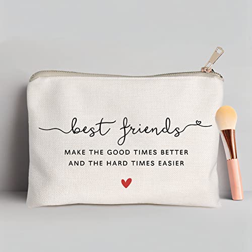 Best Friends Gifts Cosmetic Bag Friendship Makeup Bag Gift with Heart Missing You Friends Sister Birthday Gifts Anniversary Gift Friendship Toiletry Bag3
