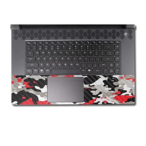 Image of MightySkins Carbon Fiber Skin Compatible with Alienware M17 R5 (2022) Full Wrap Kit - Red Camo | Protective, Durable Textured Carbon Fiber Finish | Easy to Apply & Change Styles | Made in The USA
