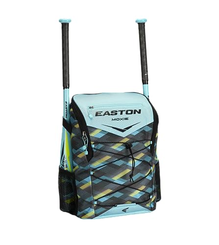 Sac à dos Easton Moxie avec double compartiment pour batte de T-Ball couleur bleu cyan