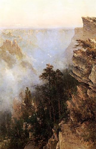 Affiche murale canyon de Yosemite et animaux 60x90cm pour décoration